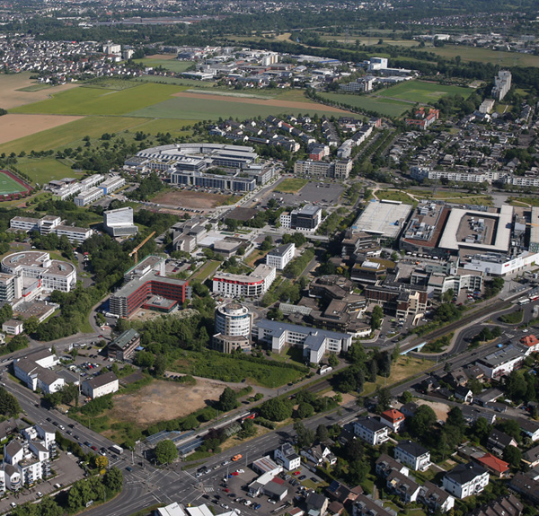 Luftaufnahme der Stadt Sankt Augustin